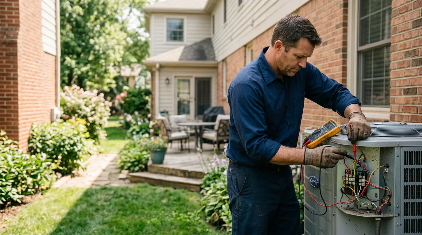 HVAC technician working near Hyde, PA